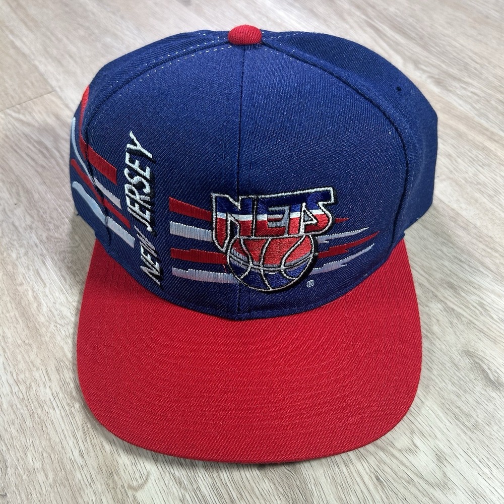 VTG Sports Specialties New Jersey Nets Scratch Snapback Hat NBA Blue Wool Cap